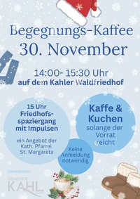 Begegnungs-Kaffee auf dem Kahler Waldfriedhof